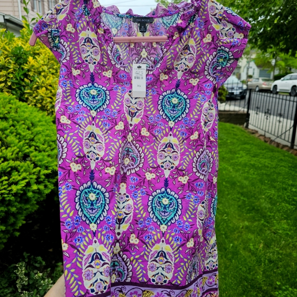 Talbot Women's Pink and Purple Top/ NWT